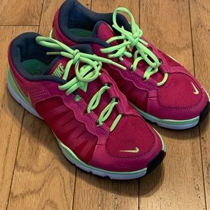 Women Nike Flex Trainer Pink/Volt sz 6.5